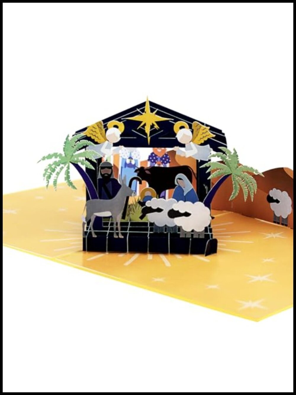 3D Pop-Up Christmas Nativity Card 6x8 Holy Family Keepsake Laser Cut